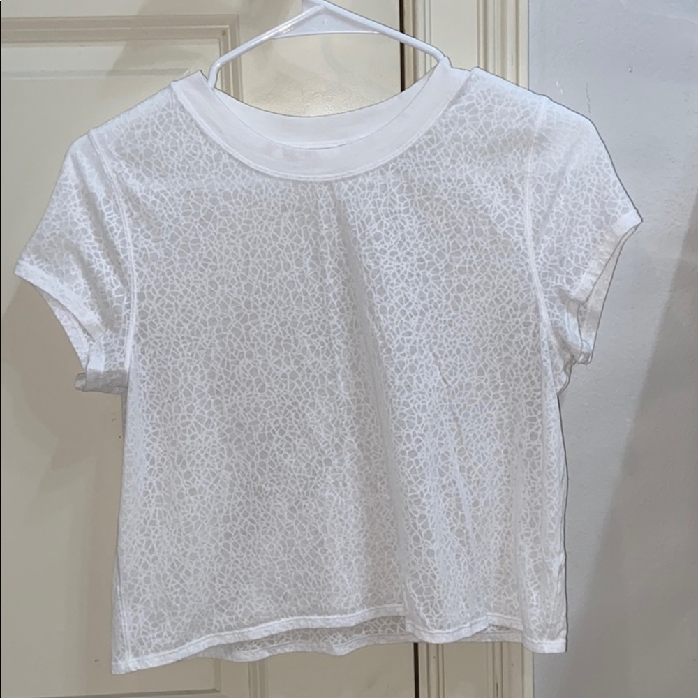 lulu lemon white crop top